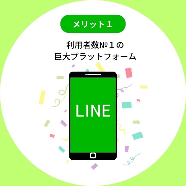 ラインは日本で利用ユーザー数№１の巨大プラットフォーム！